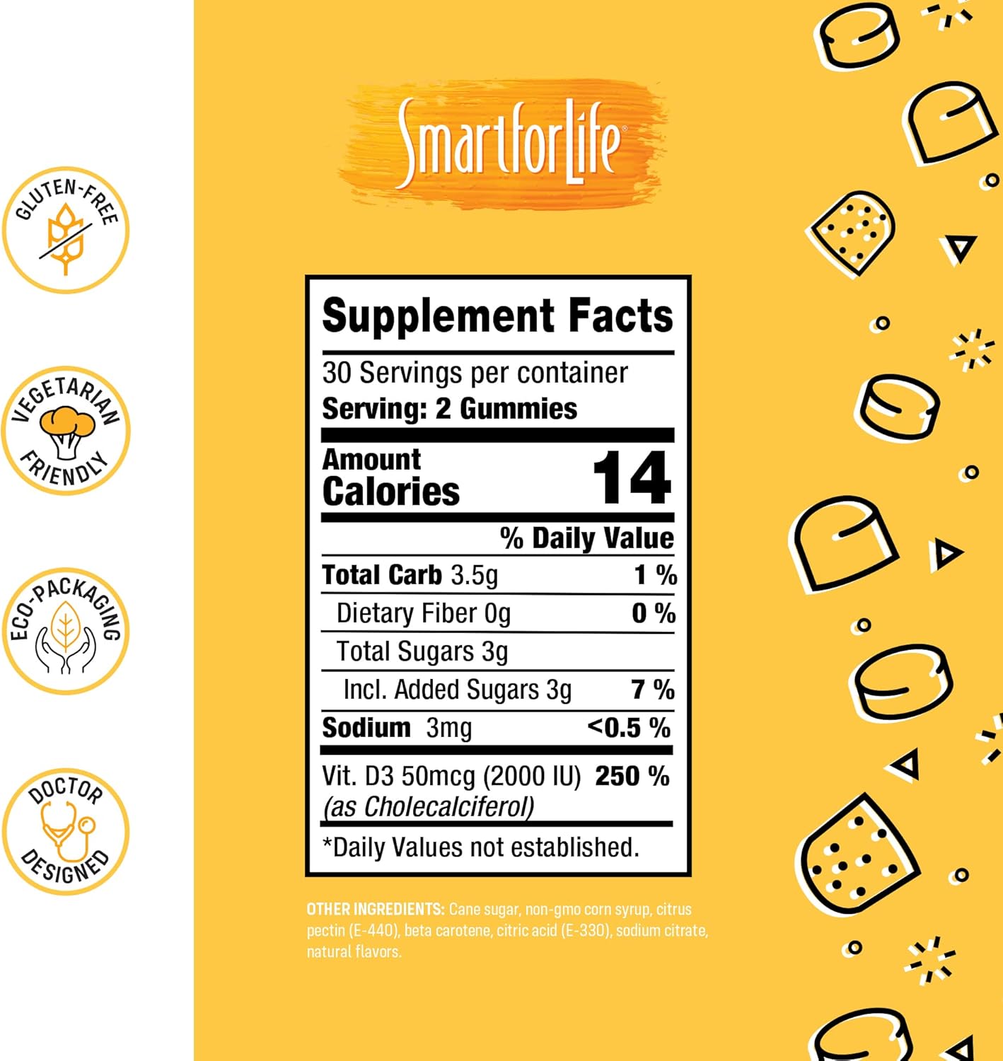 Smart for Life Vitamin D3 Gummies Mix Flavour - 60 Count