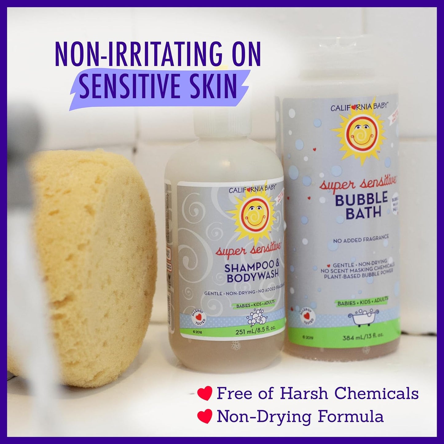 California Baby Super Sensitive Bubble Bath 13 Fl oz