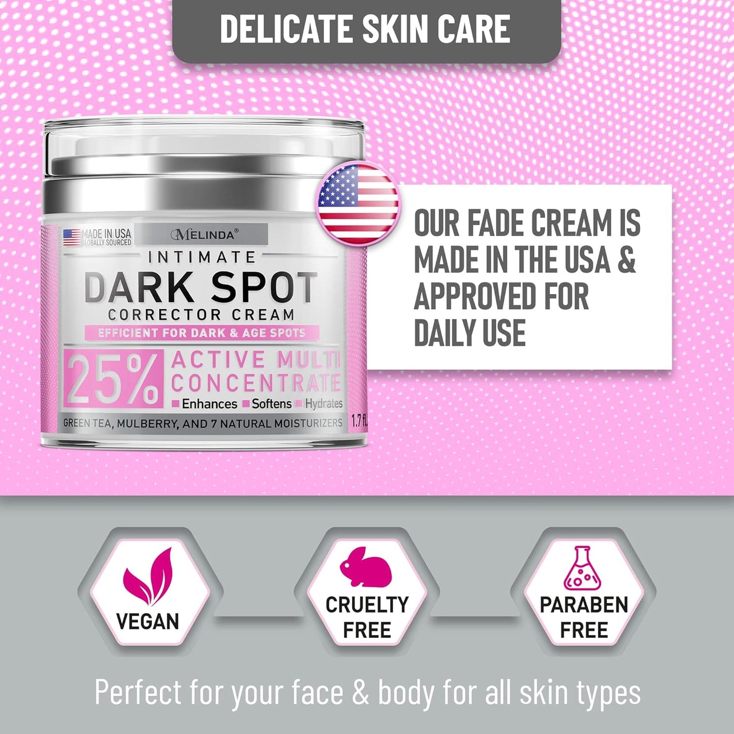 Dark Spot Corrector Cream for Face, Body & Sensitive Areas