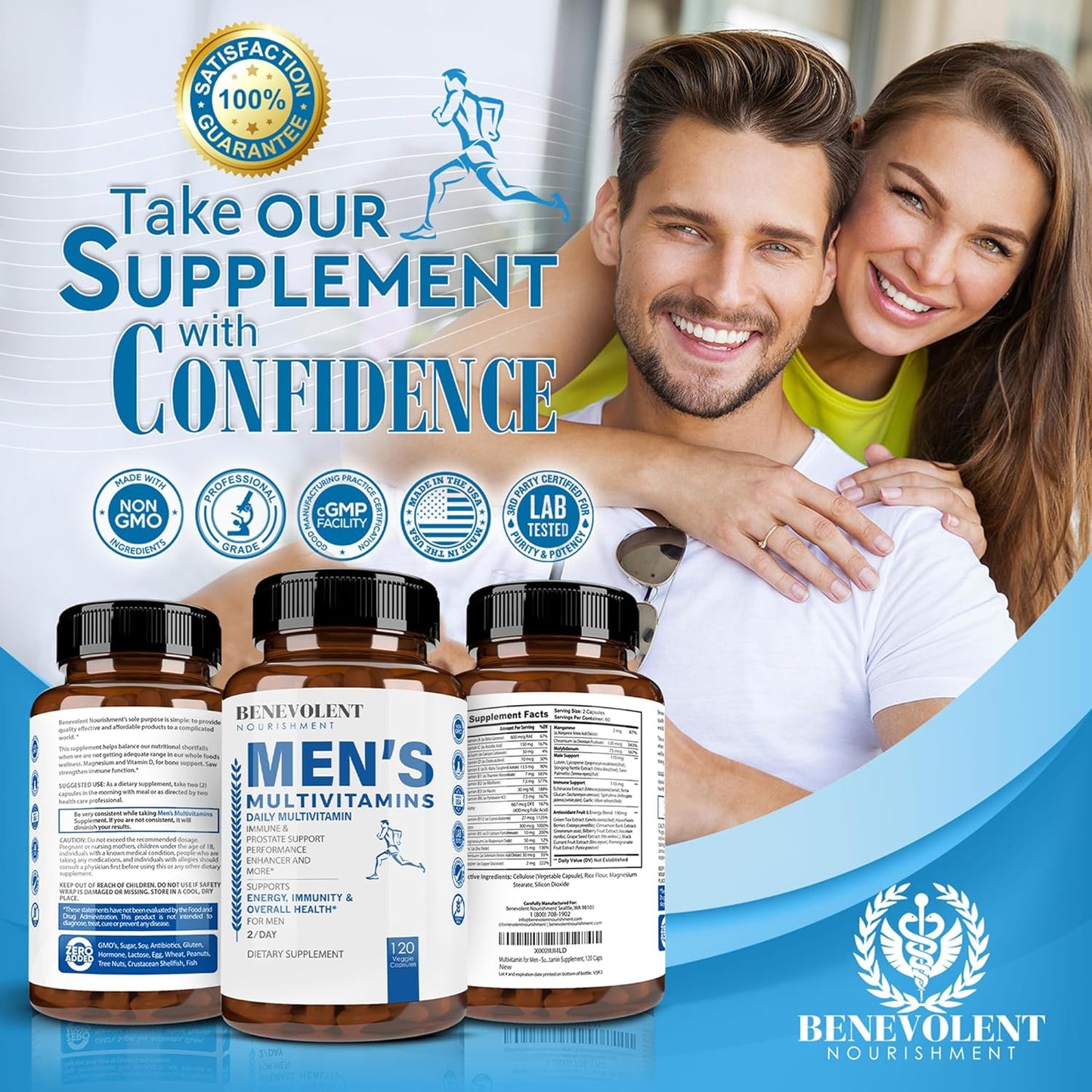 Multivitamin for Men - Supports Energy & Overall Health 120 Caps