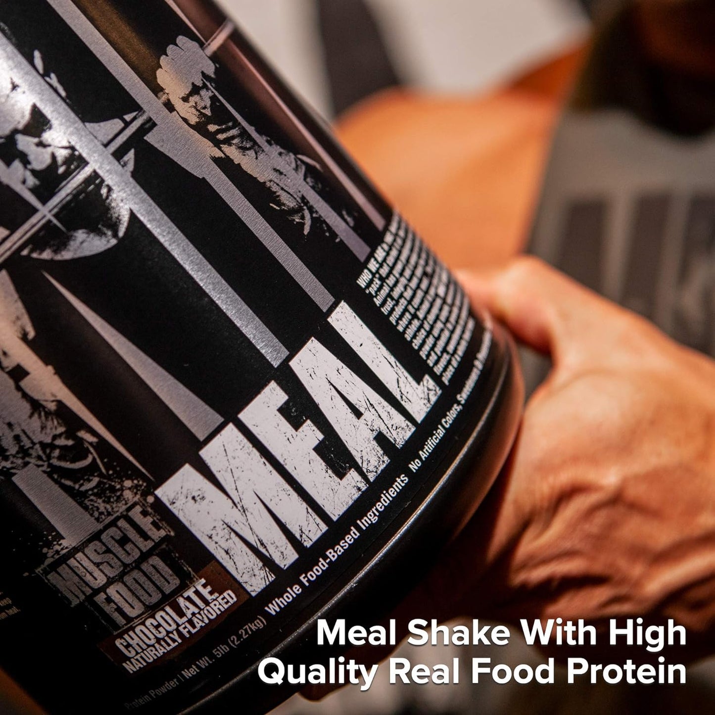 Animal Meal - All Natural High Calorie Meal Shake - Egg Whites, Beef Protein, Pea Protein, Chocolate, 5 Pound