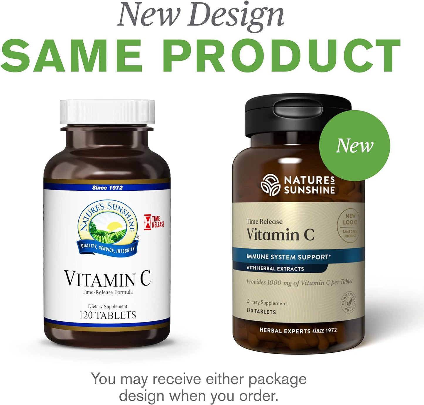 Natures Sunshine Vitamin C 1000 mg, 120 Tablets