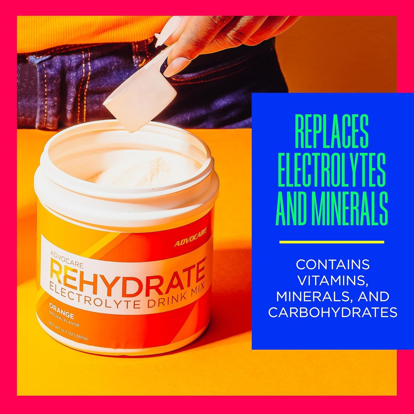 AdvoCare Rehydrate Electrolyte Drink Mix - Orange, 12.7 oz