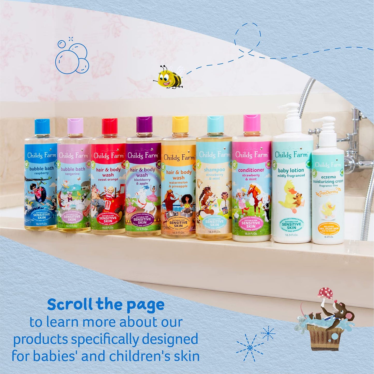 Childs Farm, Kids Hair & Body Wash for Dry Organic Sweet Orange - 16.9 fl oz