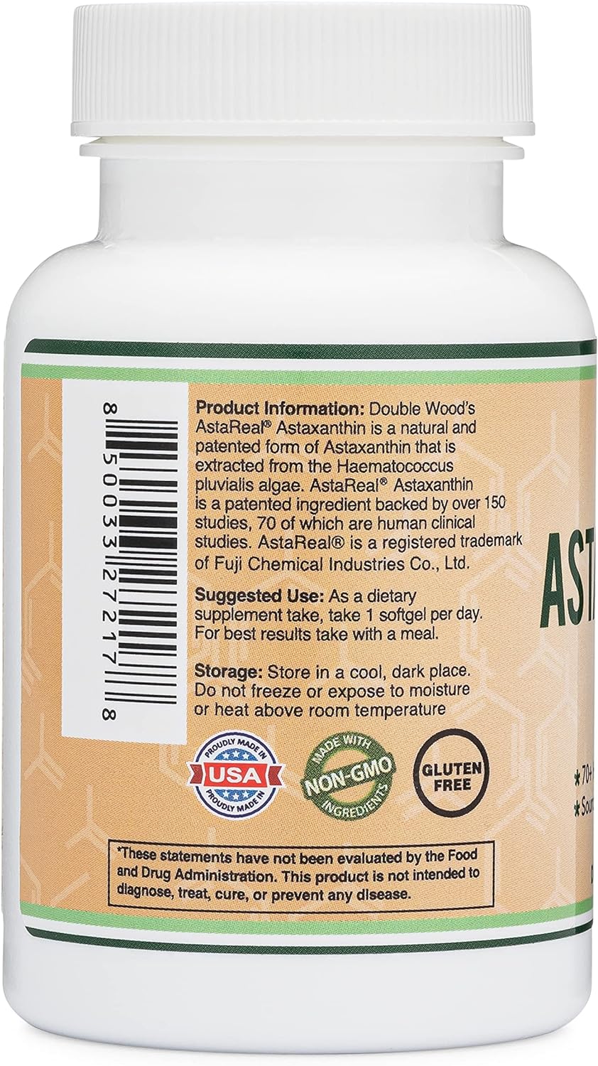 Astaxanthin 12mg Max Strength AstaReal: Natural Patented 60 count