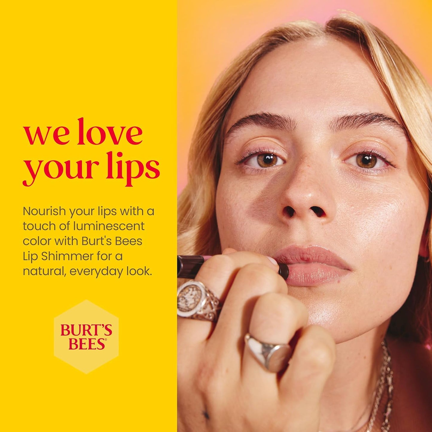 Burt's Bees Shimmer Lip Tint Valentines Day Gifts, Shimmering Lip Oil Stick,(4-Pack)