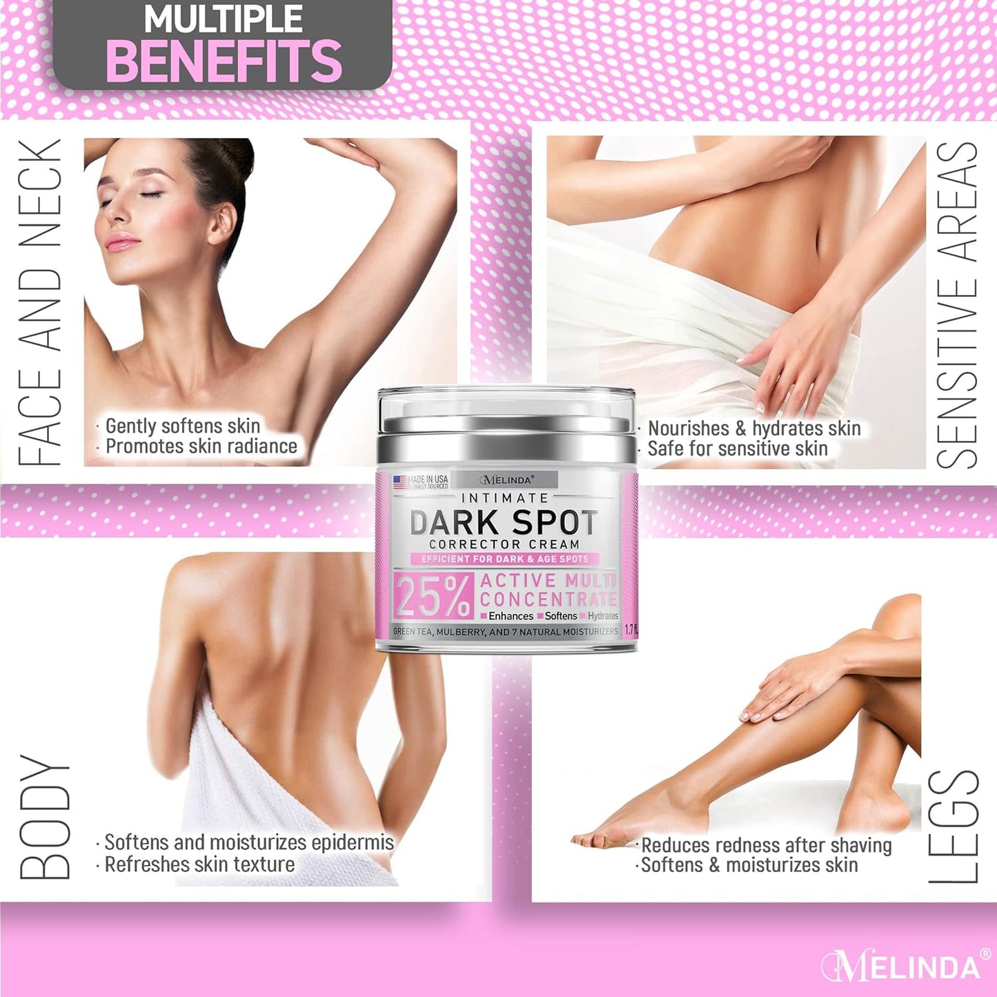 Dark Spot Corrector Cream for Face, Body & Sensitive Areas