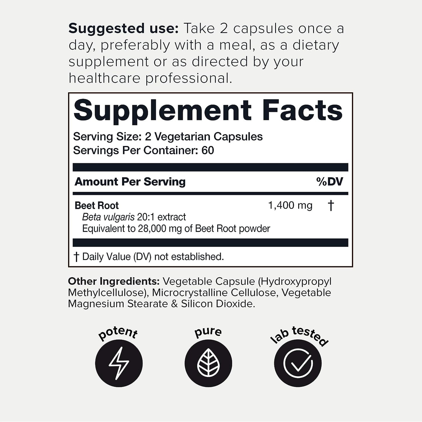 Toniiq 28,000mg 20x Concentrated Extract Beet Root 120 Capsules
