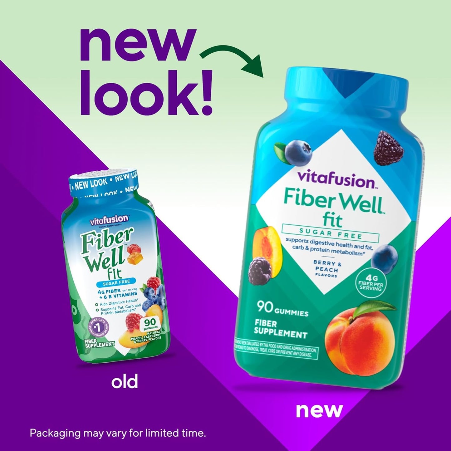 Vitafusion Fiber Well Fit Gummies Supplement, 90 Count