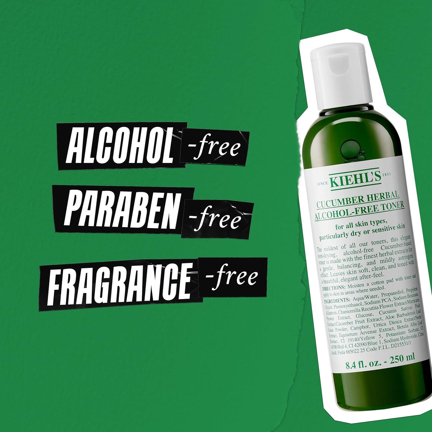 Kiehl's Cucumber Herbal Alcohol-Free Toner,8.4 Fl oz