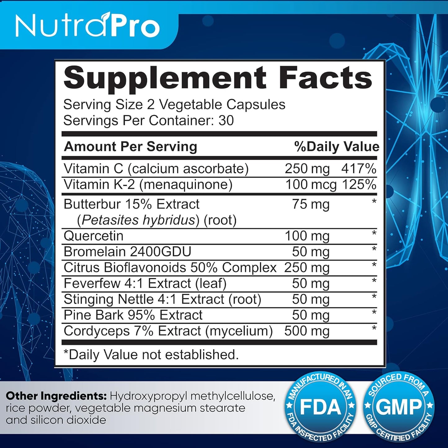 White Lung by NutraPro - Lung Cleanse And Detox.Support Lung Health - 60 capsules
