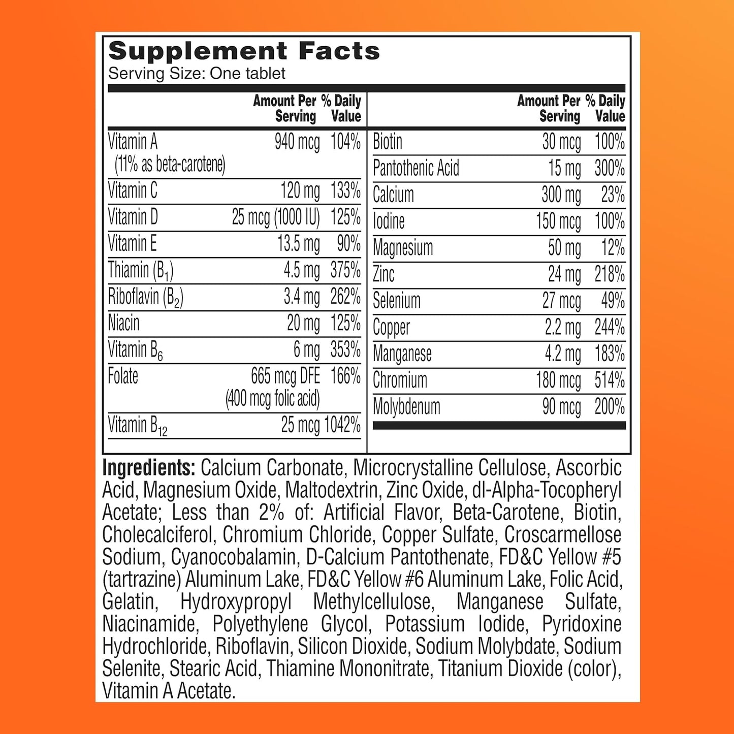 One A Day Multivitamin for Women 50 and Over Tablets - 200 Ct
