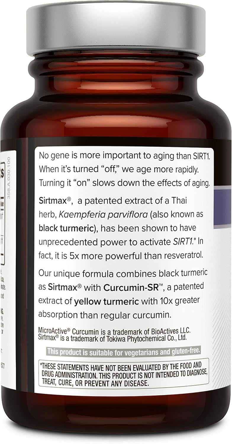Powerful Anti Aging and Immune Support Supplement – Complete Curcumin Turmeric Product - 30 vegicaps