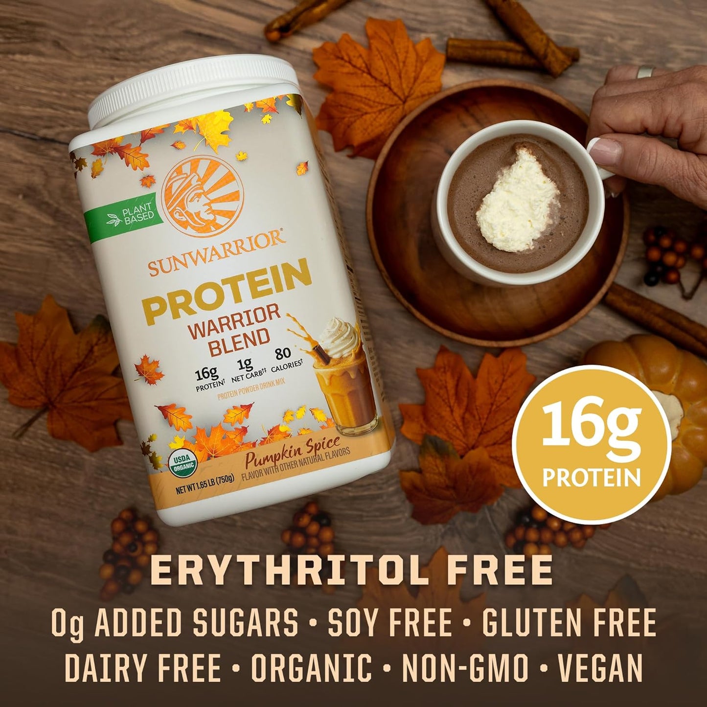 Sunwarrior Vegan Protein Powder Pumpkin Spice - 750g