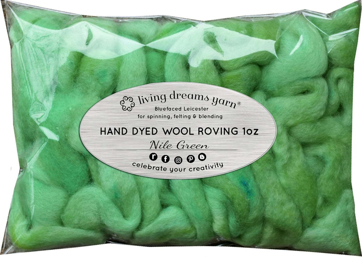 Wool Roving Hand Dyed. Super Soft BFL Combed Top