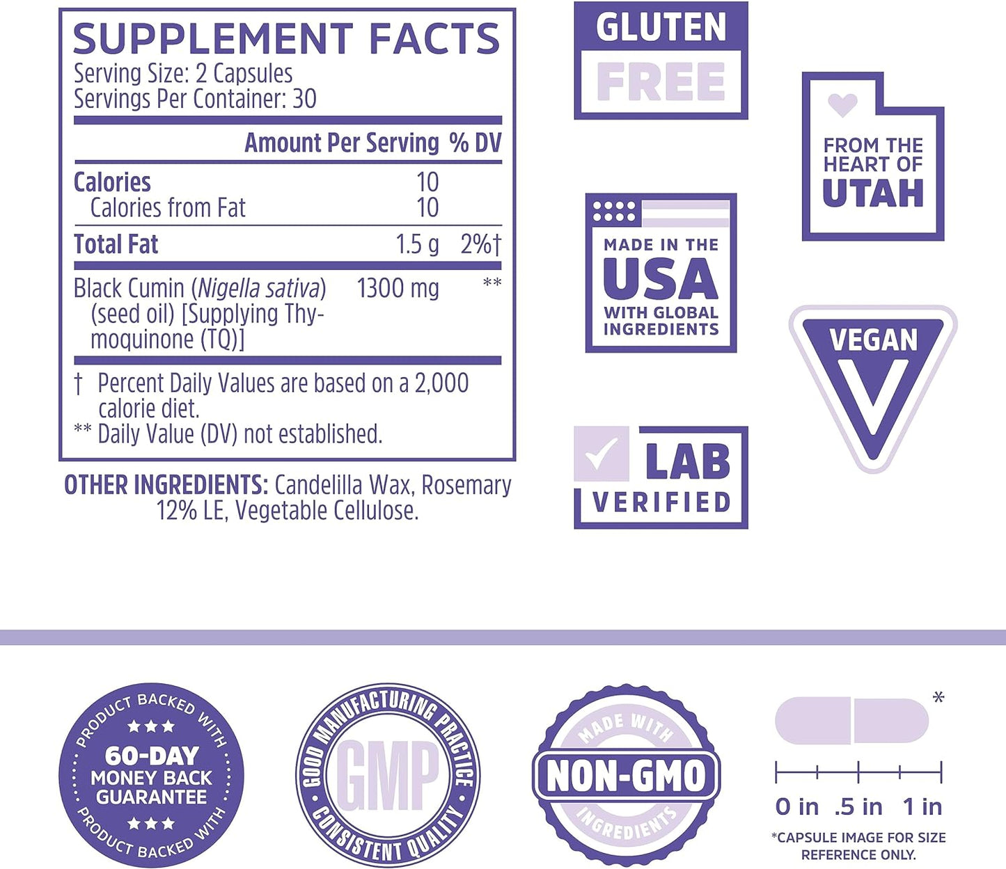 Zhou Nutrition Black Seed Oil Capsules,Virgin, Cold Pressed 60 Capsules
