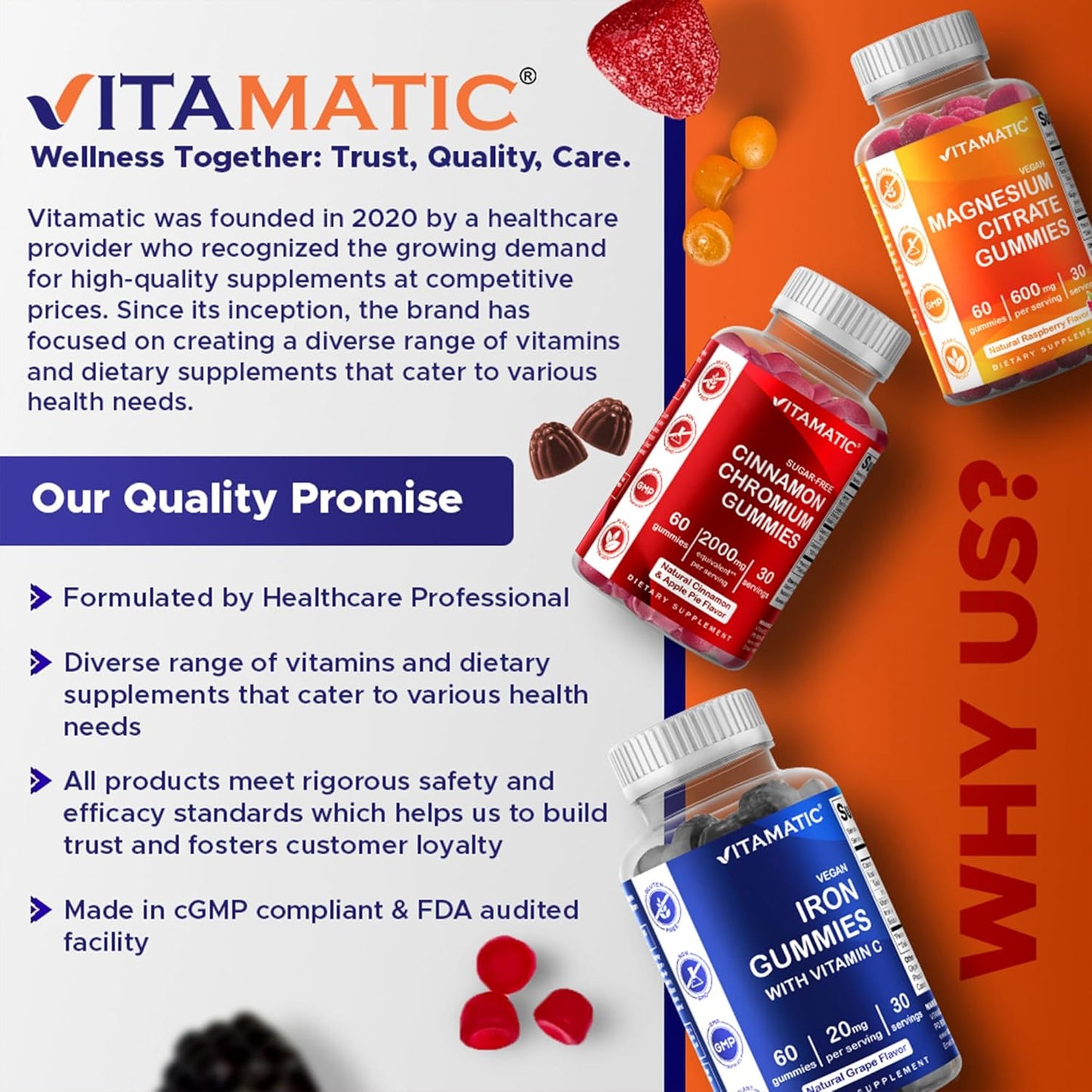 Vitamatic Extra Strength Vitamin B12 5000 mcg (Methyl B12) Gummies - 240 Count