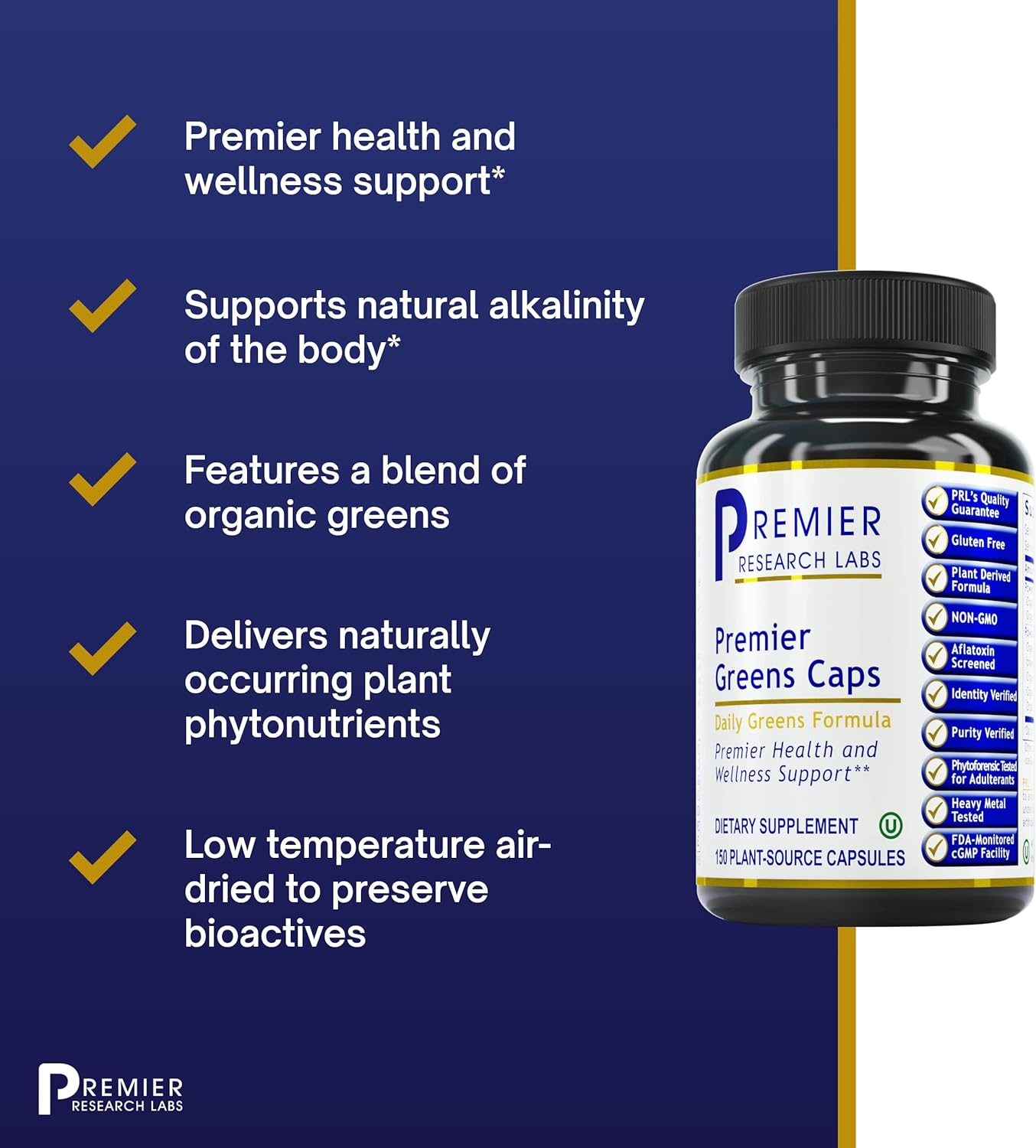 Premier Research Greens Caps, Premier (150 V-Caps)