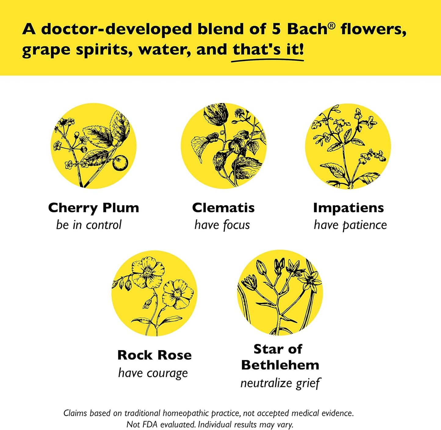 Bach RESCUE REMEDY Dropper 20mL, Natural Stress Relief