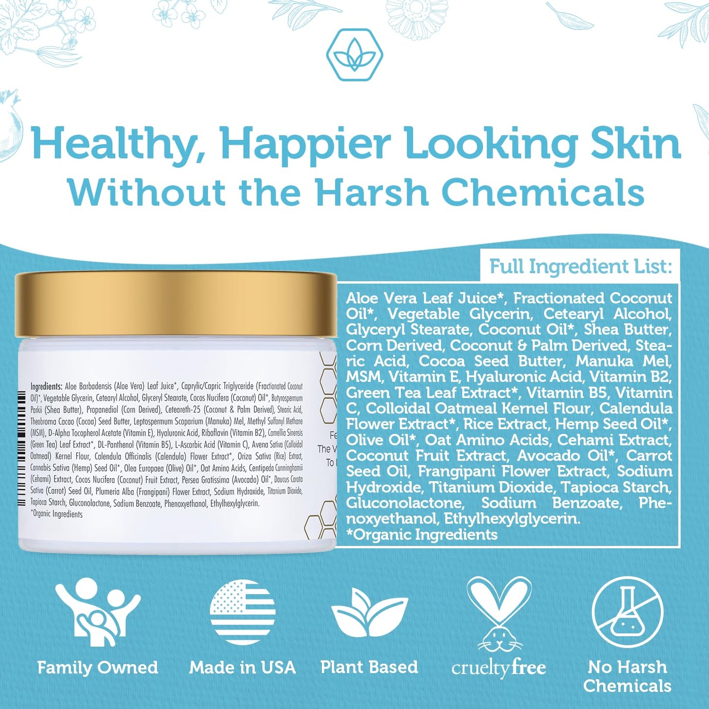 Era Organics Face Moisturizer Cream - Advanced Rejuvenating Facial Cream