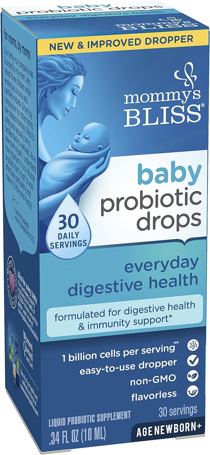 Mommy's Bliss Baby Probiotic Drops, Daily Gas, Colic Symptom Relief