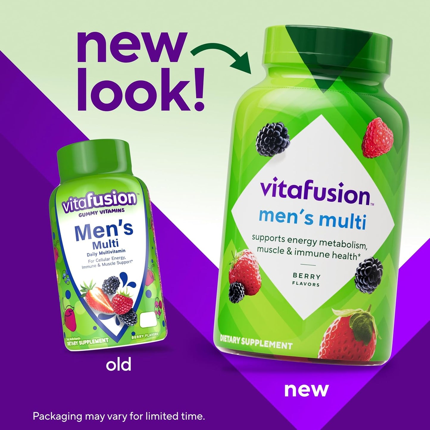 Vitafusion Adult Gummy Vitamin Supplement for Men's multi Berry Flavored - 120 Count