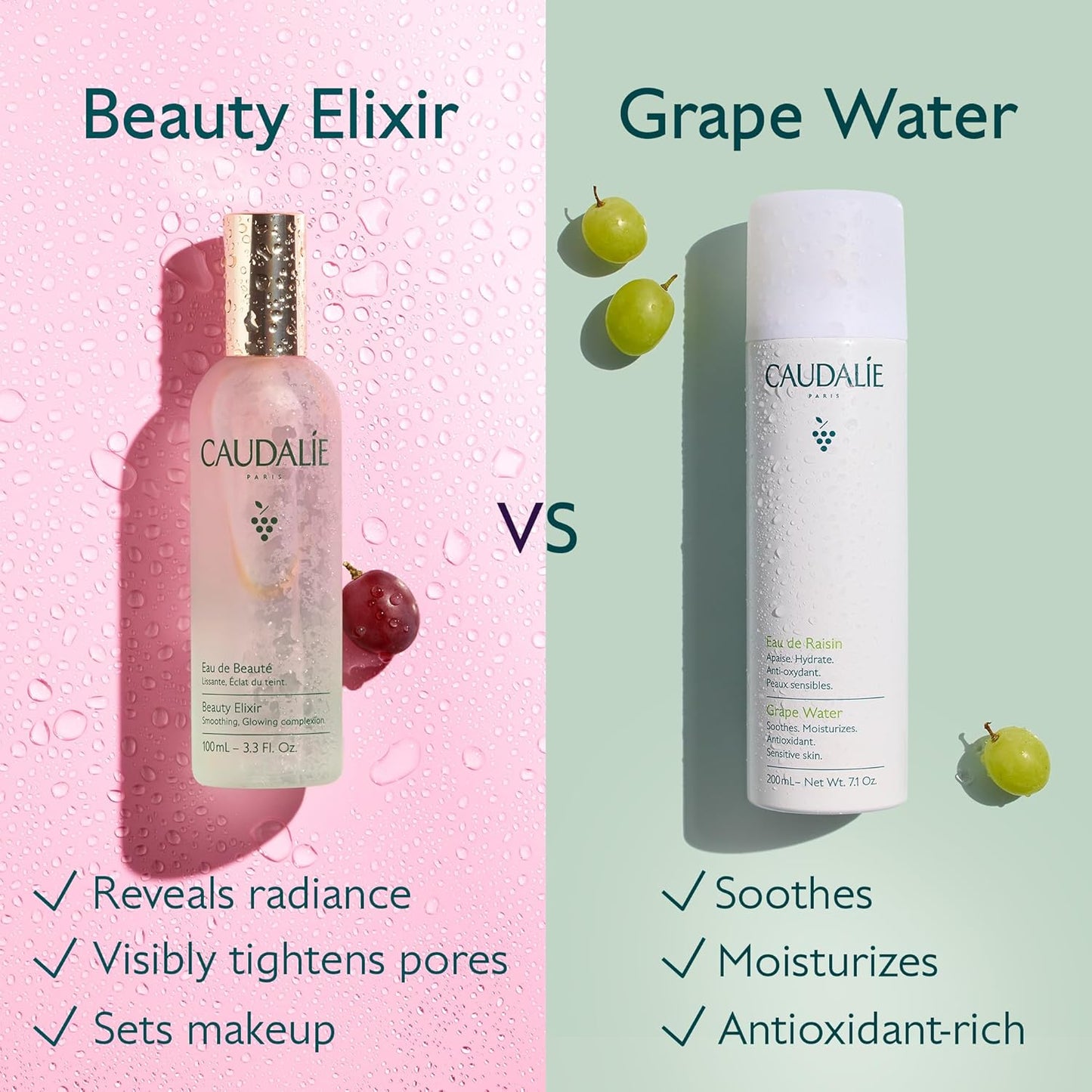Caudalie Beauty Elixir Face Mist: Toner That Tightens Pores + Reduces Dullness + Sets Makeup