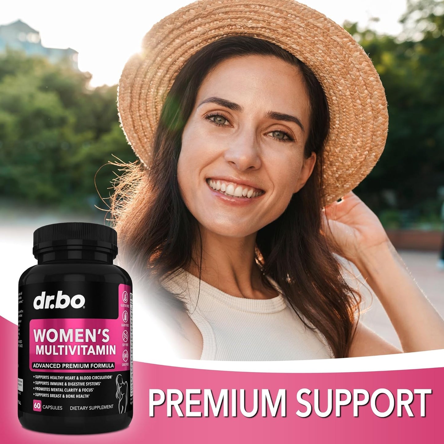 Womens Multivitamin - Natural Daily Multi Vitamins -60 capsules