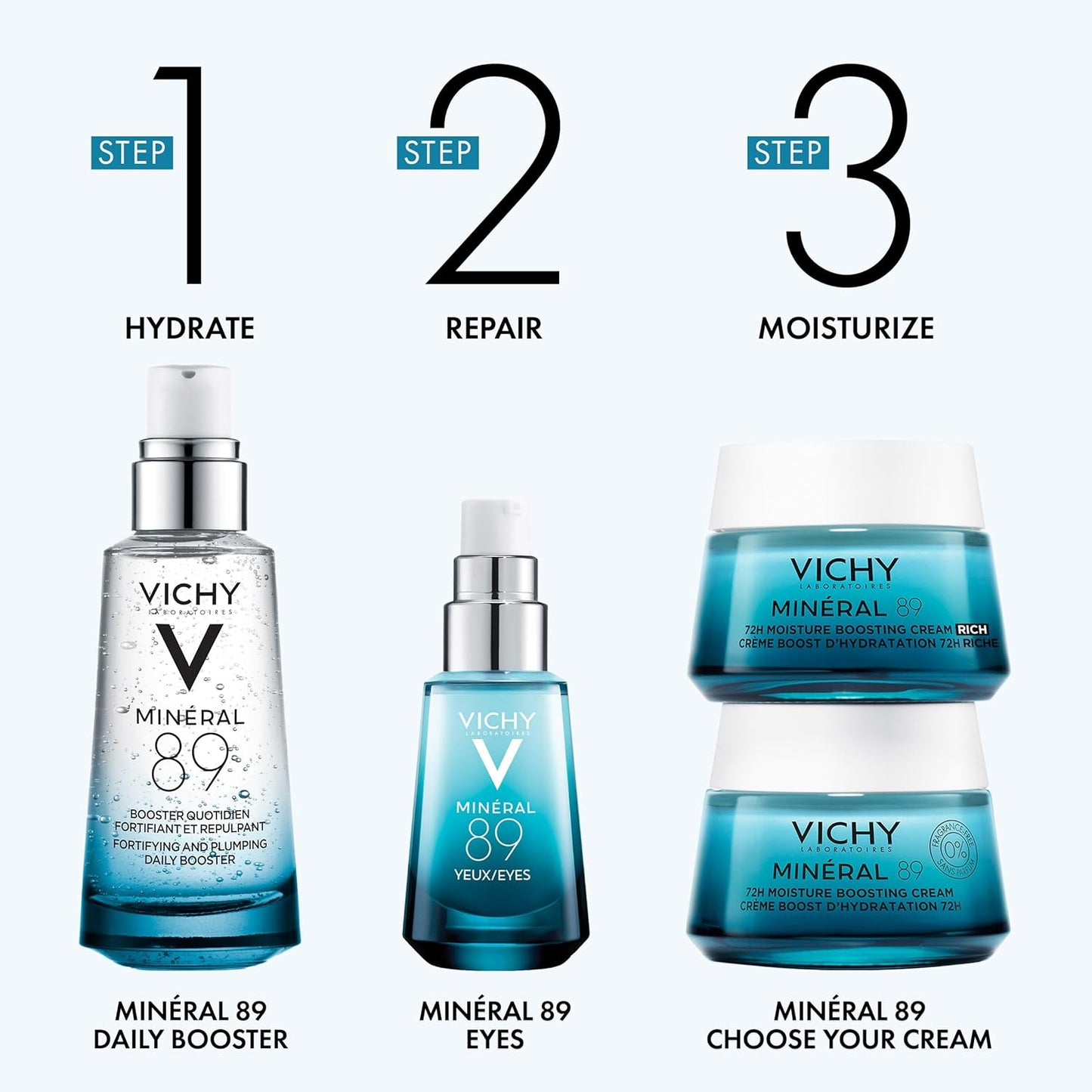 Vichy Mineral 89 Booster, Pure Hyaluronic Acid Serum - 1.69 fl Oz