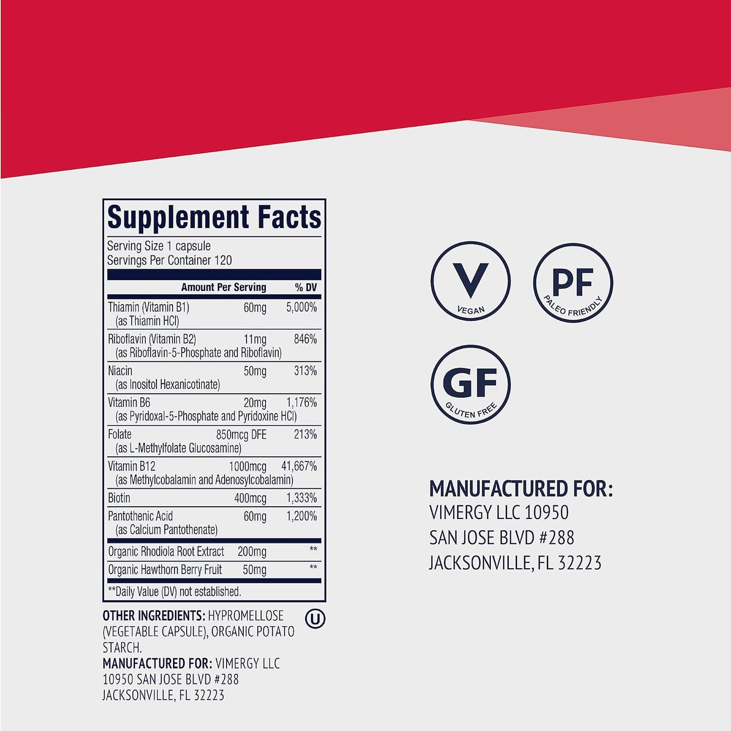 Vimergy Adapto B Complex, 120 capsules