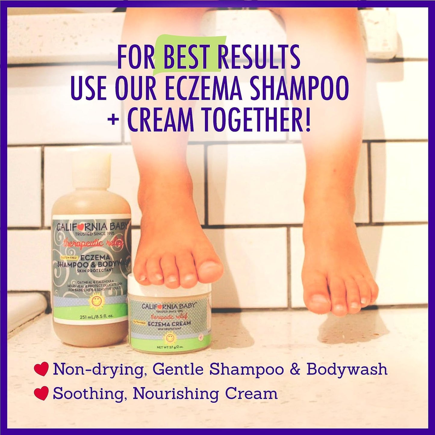 California Baby Eczema Unscented Shampoo & Body Wash 8.5 oz.