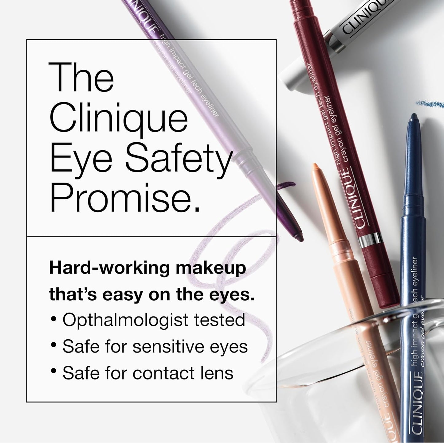 Clinique High Impact Gel Tech Eyeliner Waterproof, Smudge Resistant + Safe For Sensitive Eyes