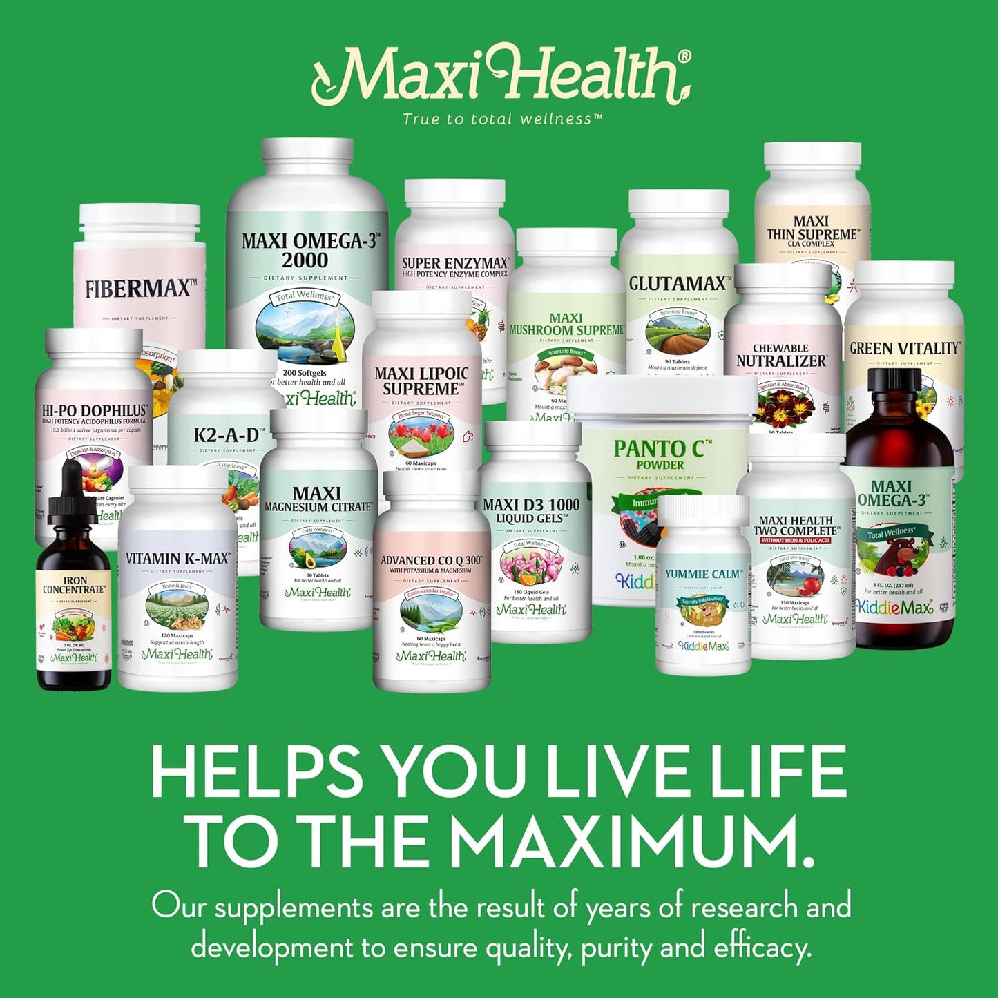 Maxi Fiber for Adults - Kosher Daily Fiber Supplement - 1500 mg - 180 Count