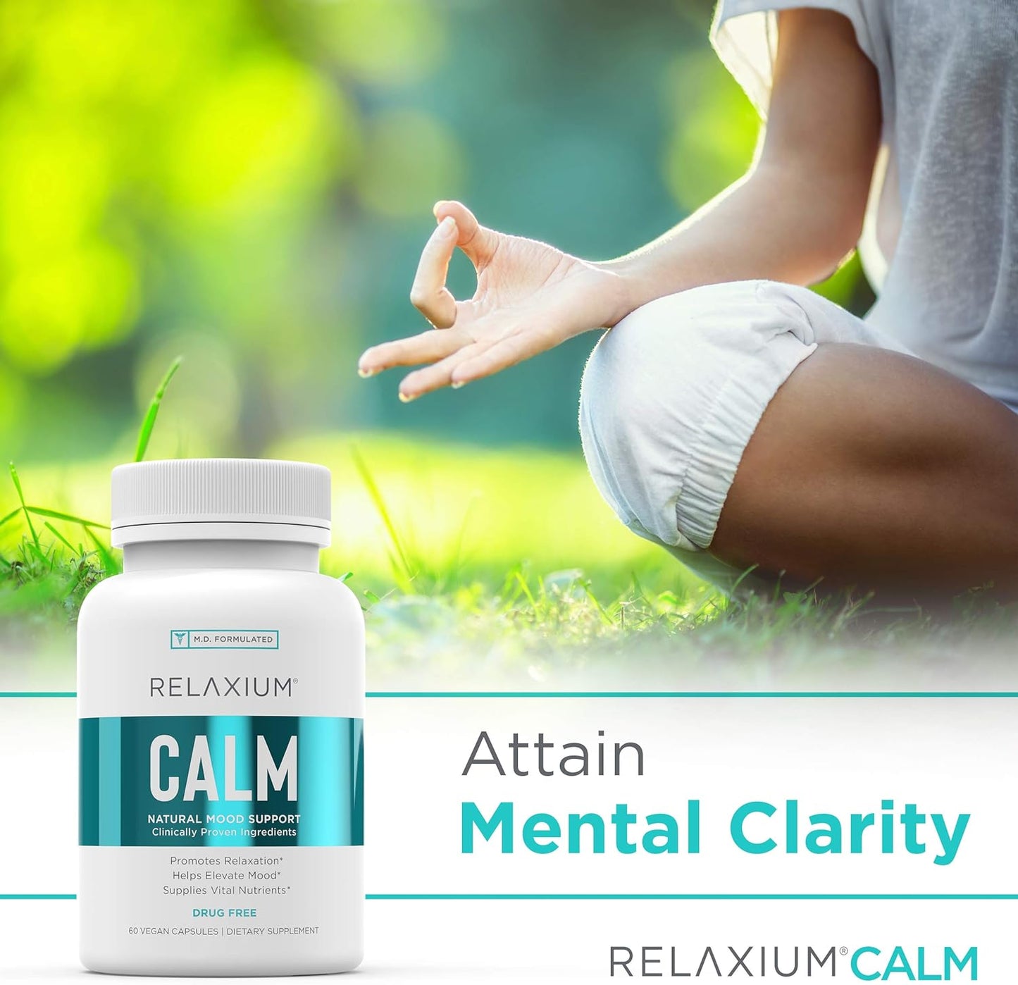 Relaxium Calm, Non-Habit Forming, Stress & Mood Support Supplement