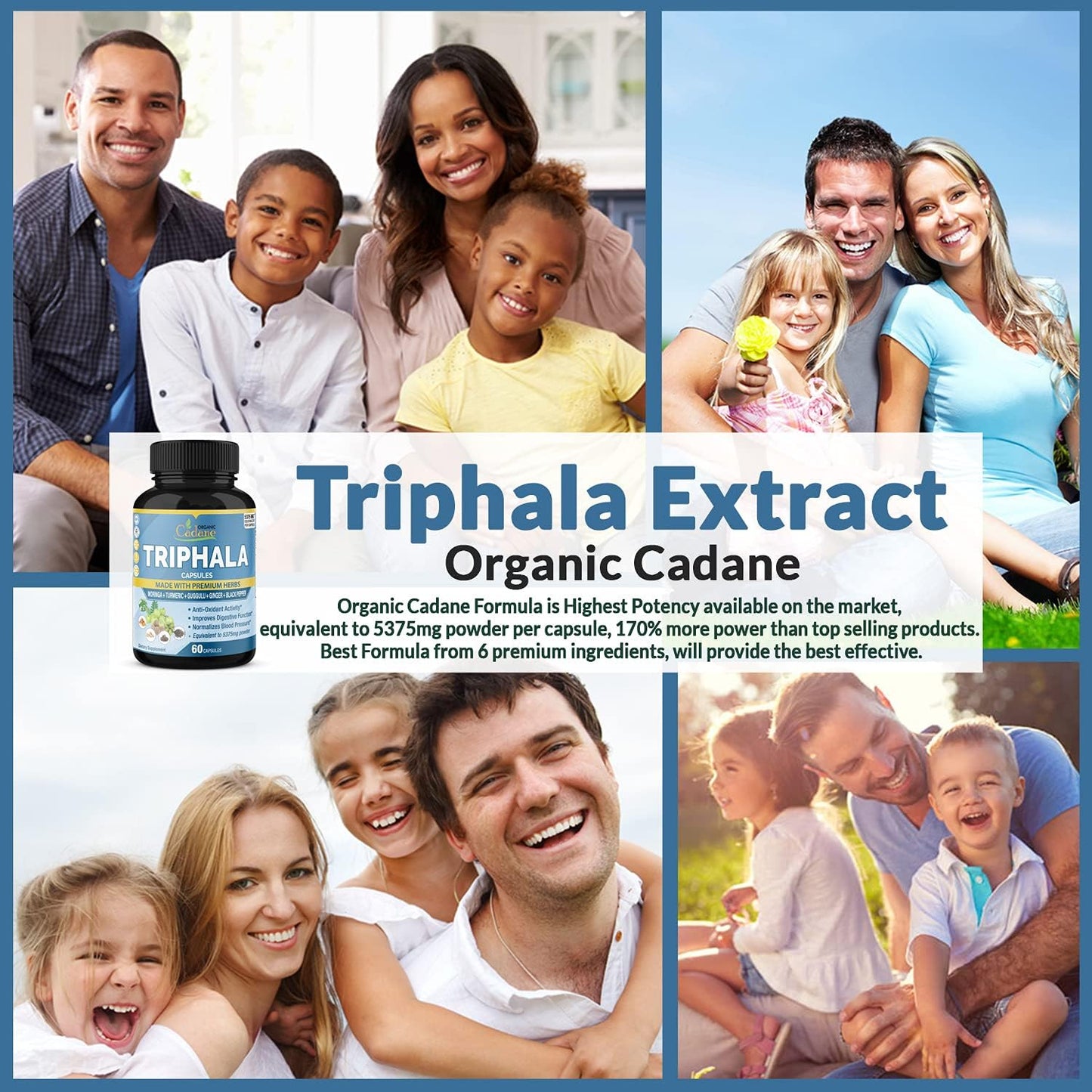 Organic Triphala Extract 60 Capsules