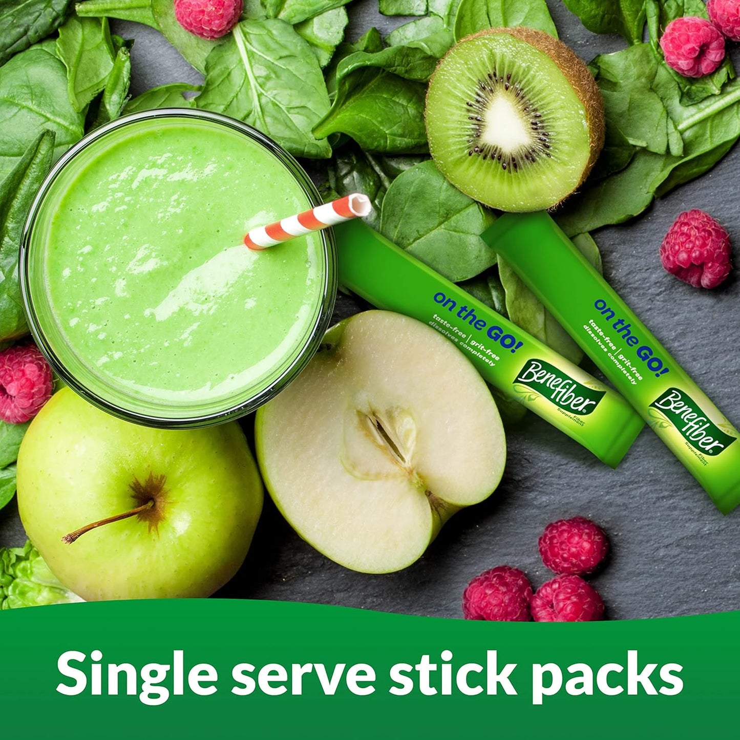 Benefiber On the Go Prebiotic Fiber Supplement Powder for Digestive Health,28 Sticks