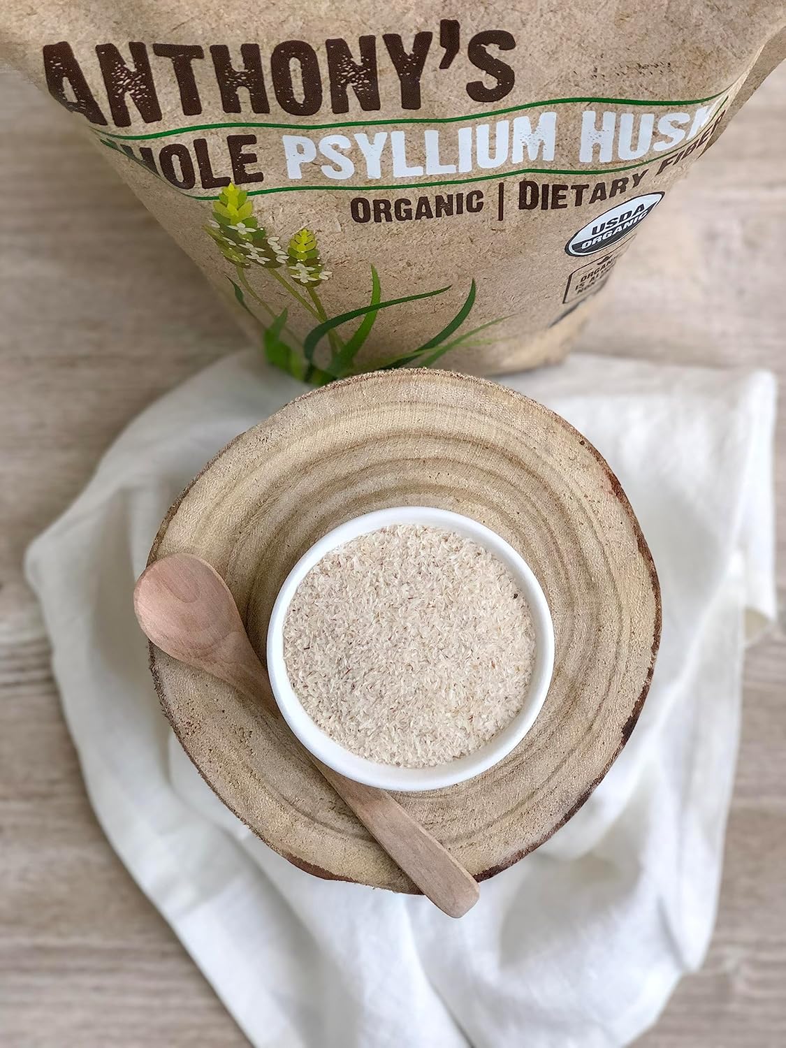 Anthony's Organic Whole Psyllium Husks, 1.5 lb