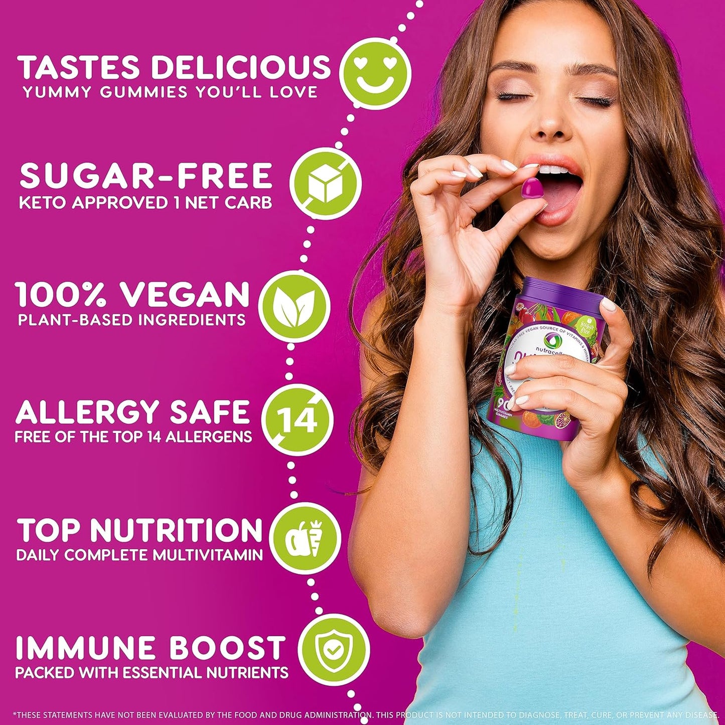 NUTRAMIN Daily Vegan Keto Multivitamin Gummies - 90 Count