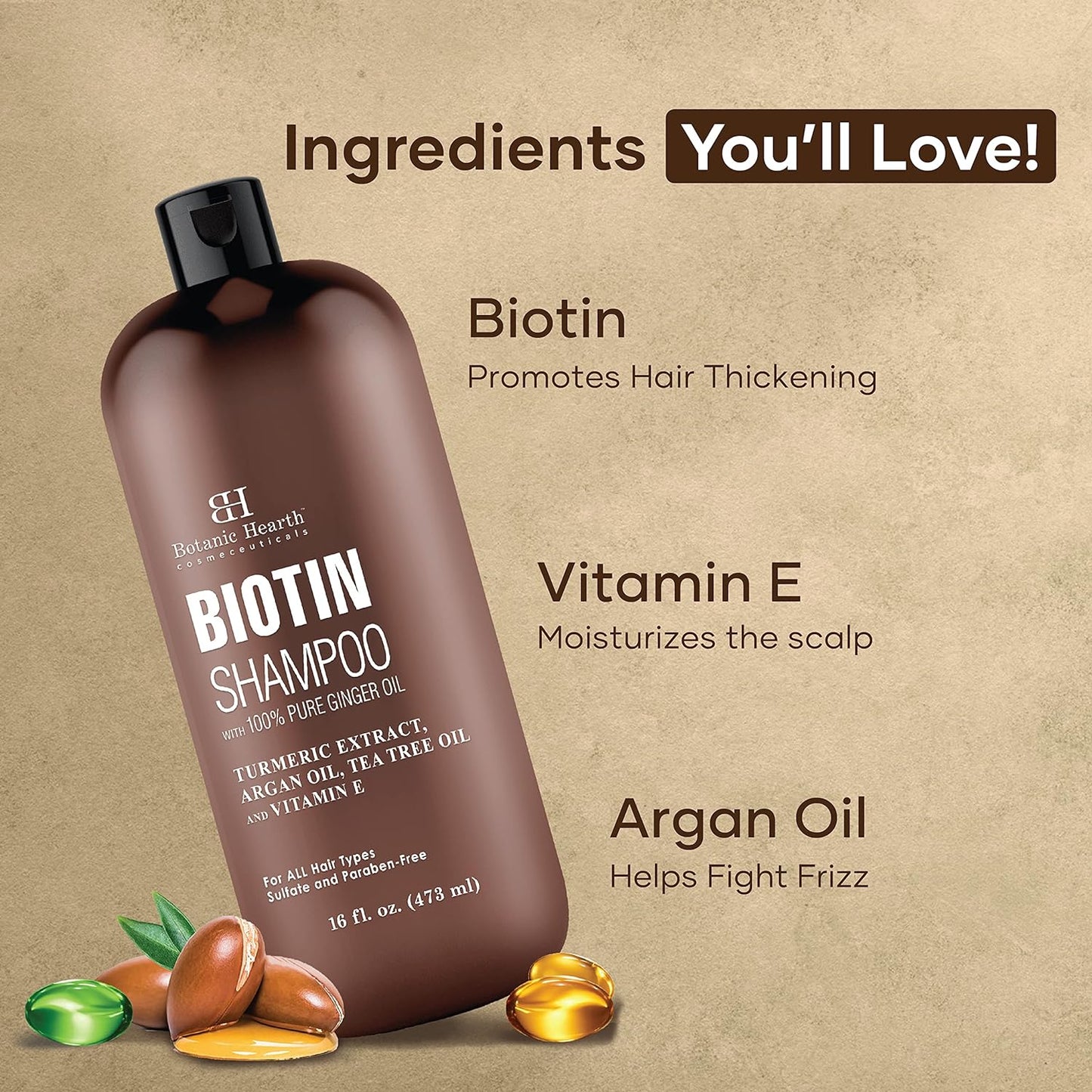 Botanic Hearth Biotin Shampoo with Ginger Oil & Keratin