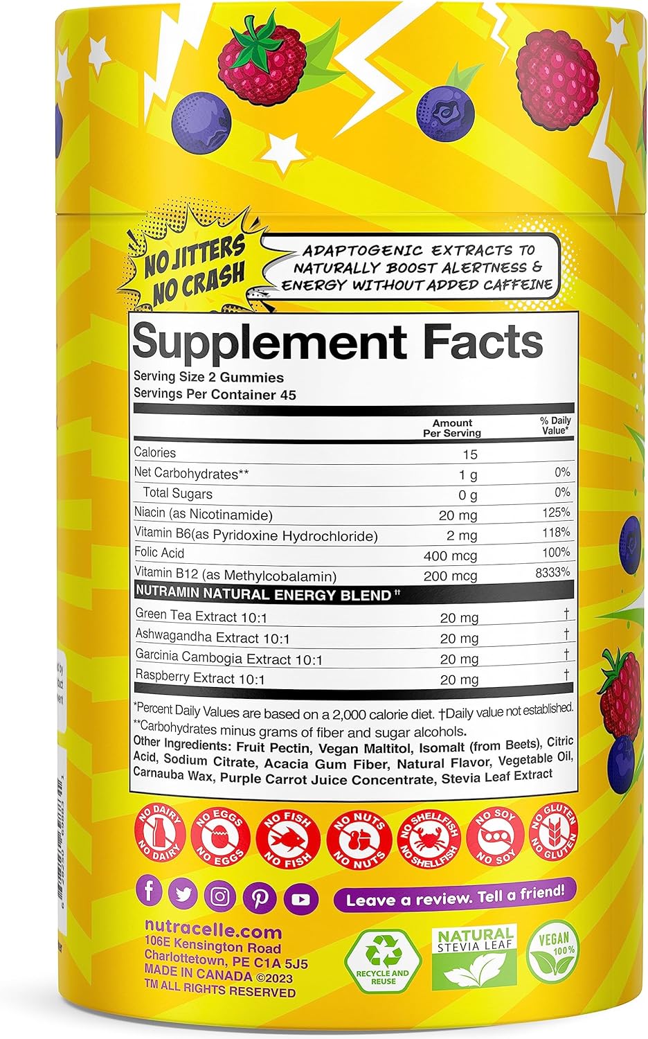 NUTRAMIN Energy Boost Vitamin Gummy - 90 ct