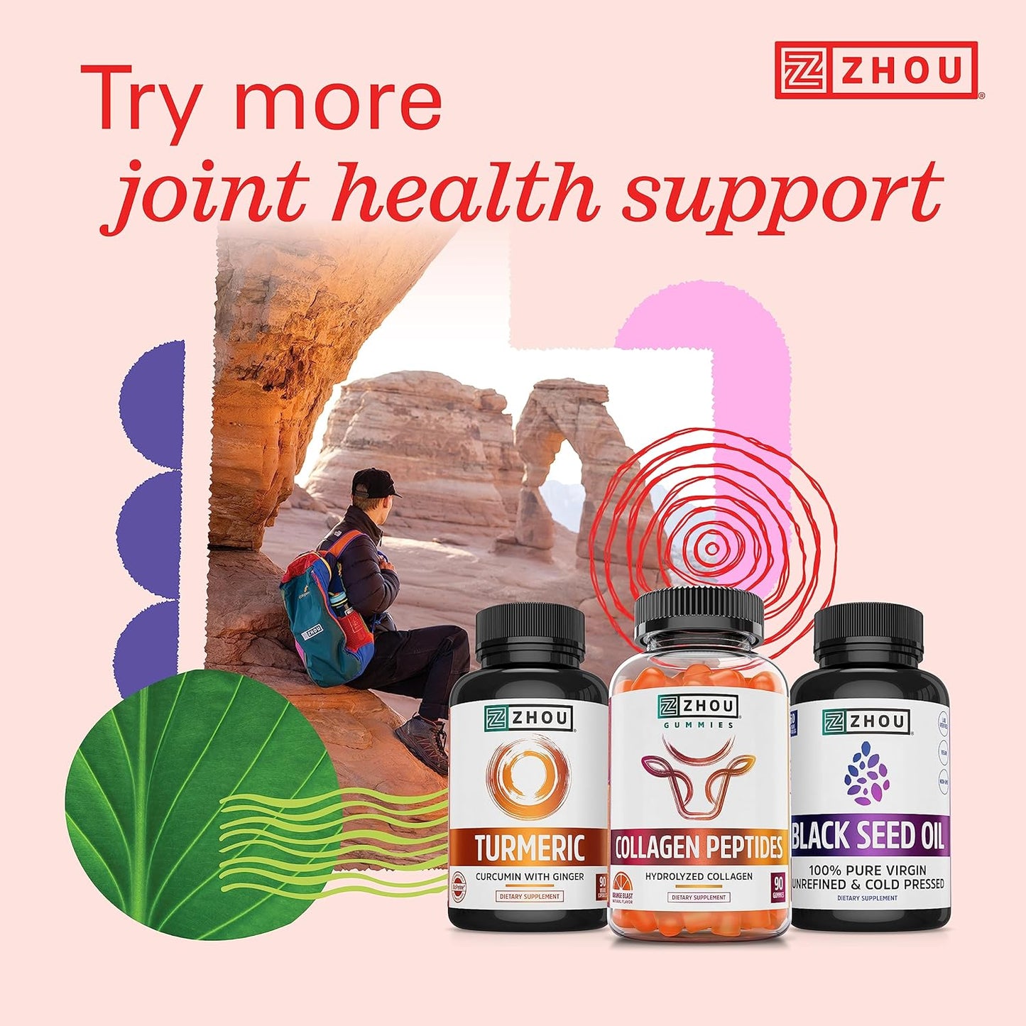Zhou Tart Cherry Extract with Celery Seed Advanced Uric Acid 60 Veggie Caps