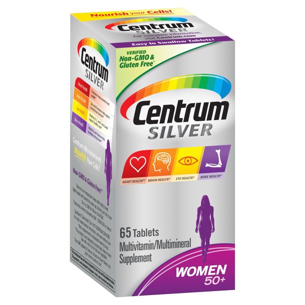 Centrum Silver Multivitamin for Women 50 Plus, Multivitamin/Multimineral Supplement - 65 Count