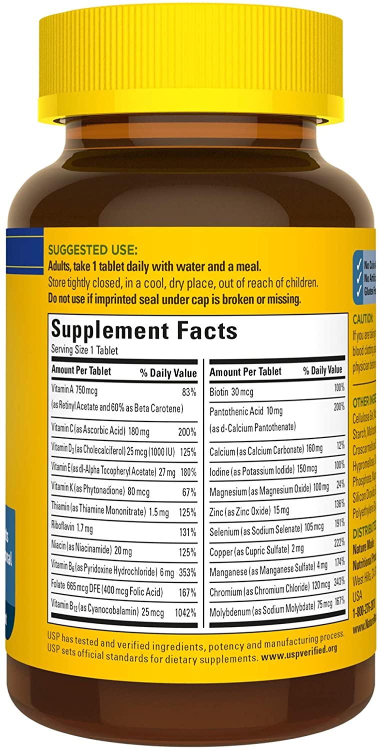 Nature Made Men's Multivitamin 50+ Tablets with Vitamin D, 90 Count