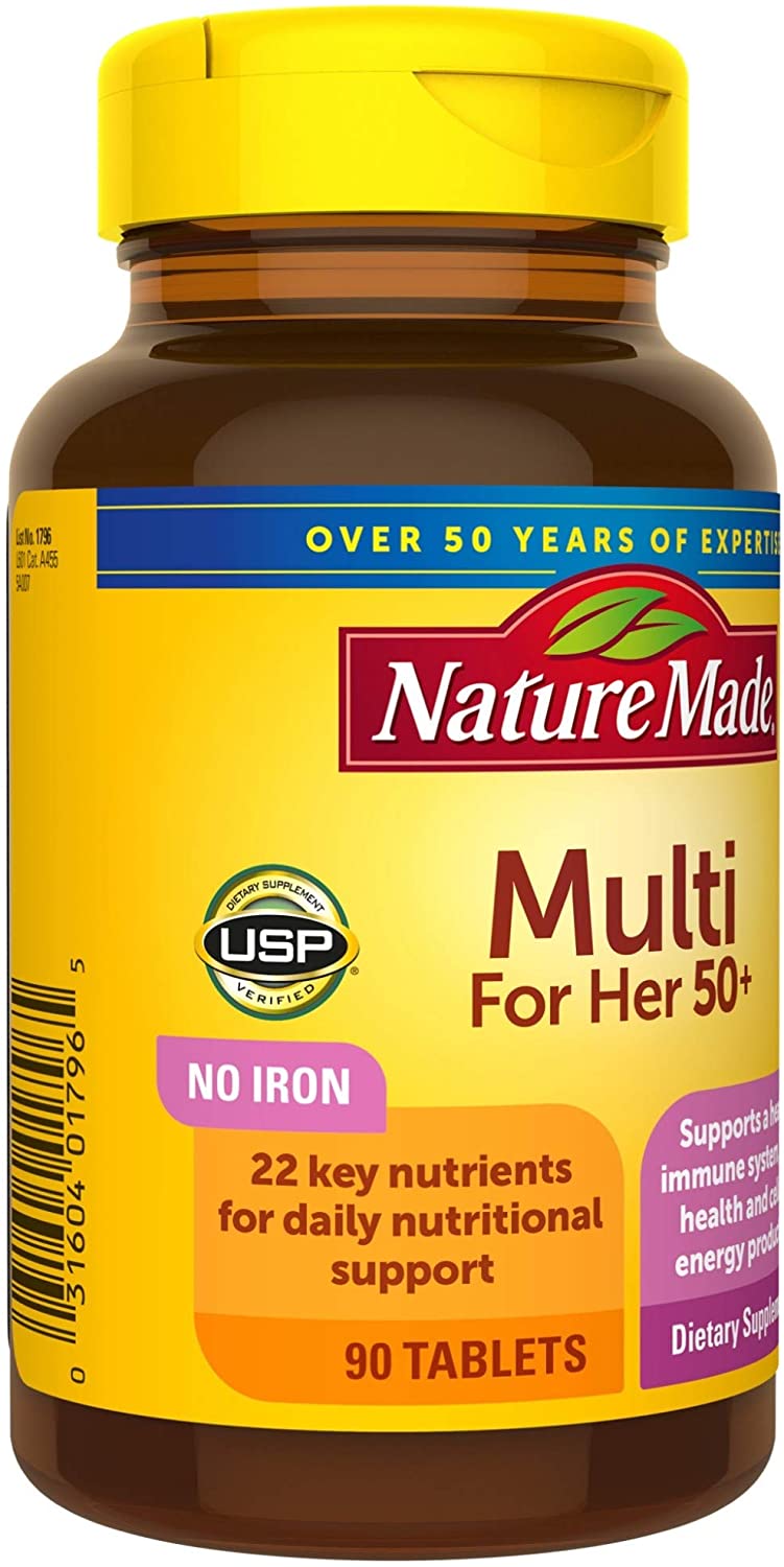 Nature Made for Her Multi 50+ Multiple Vitamin and Mineral, 90 Tablets pack 3