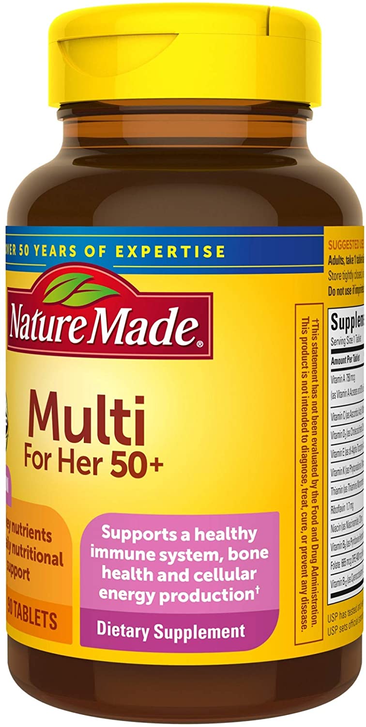Nature Made for Her Multi 50+ Multiple Vitamin and Mineral, 90 Tablets pack 3