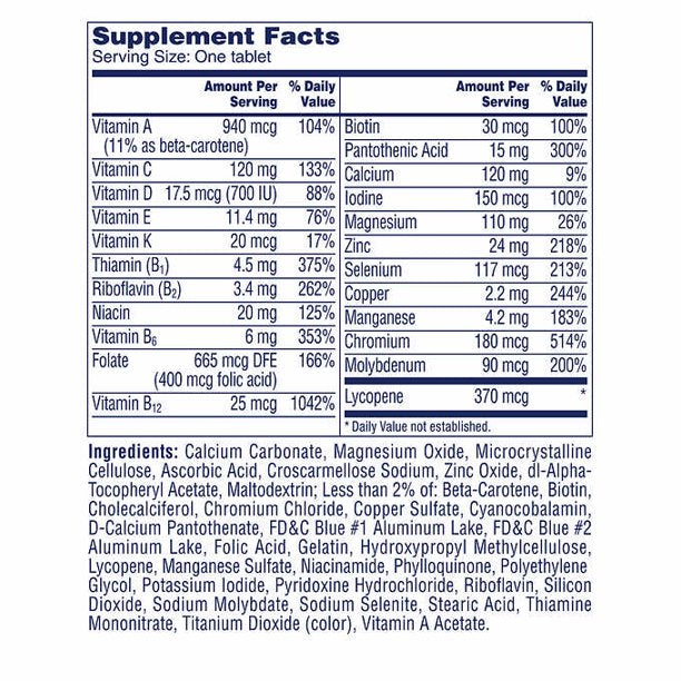 One-A-Day Men's 50+ Advantage Multivitamins, 300 Count