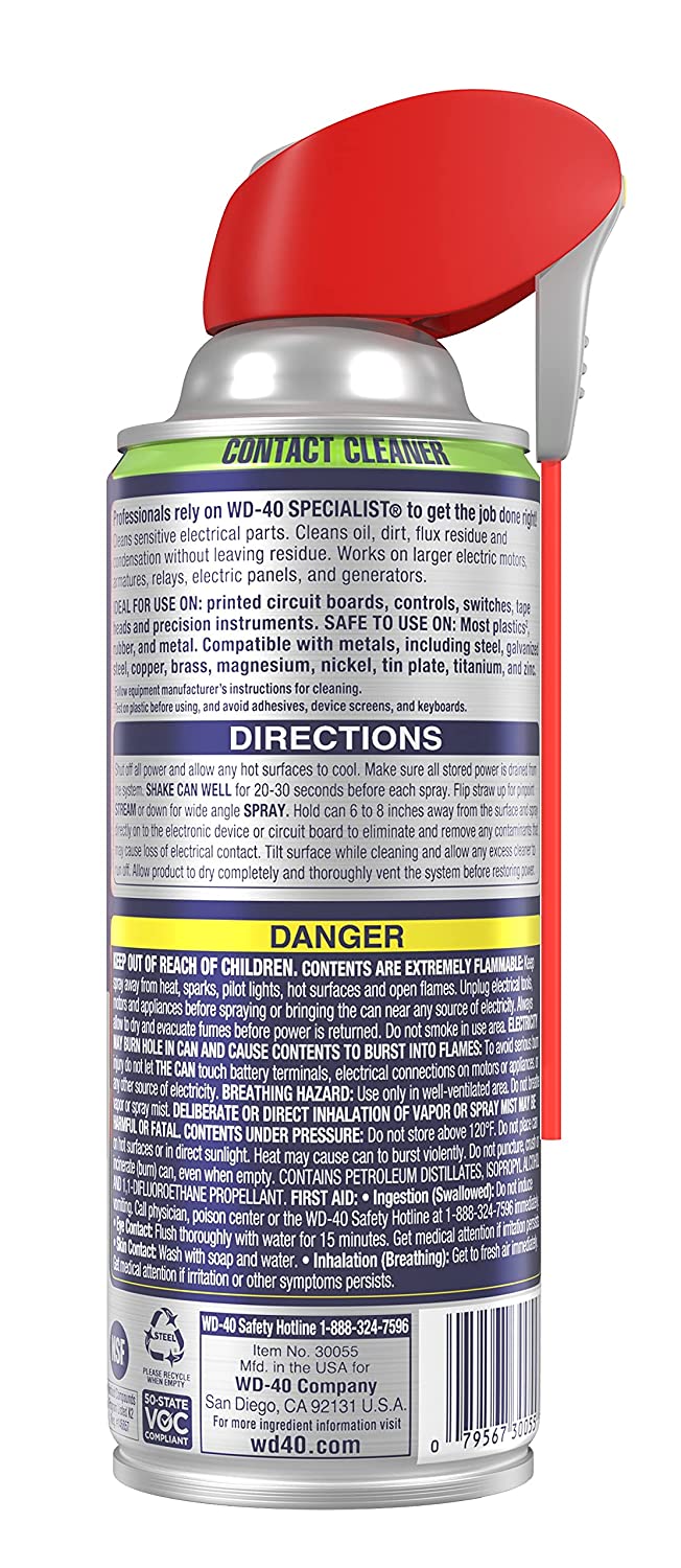 WD-40 300083 Specialist Electrical Contact Cleaner Spray, 11 Oz