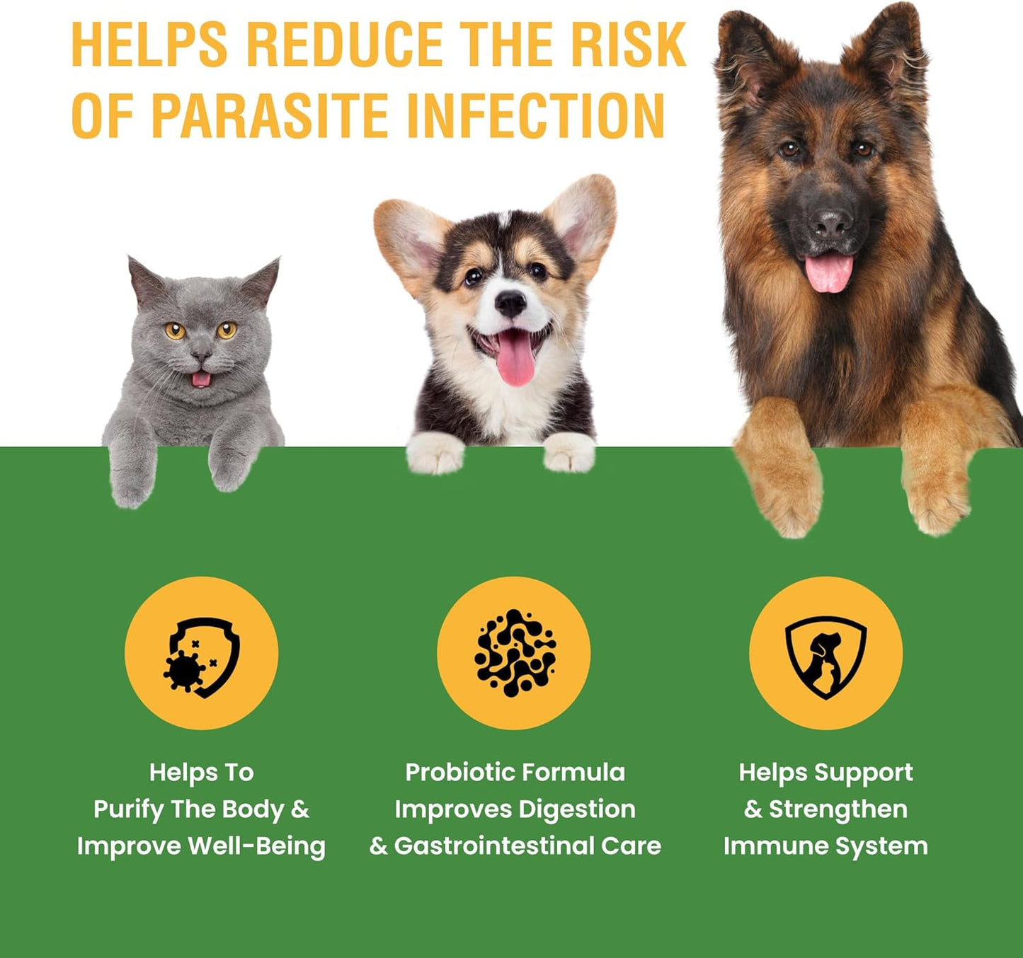 Cats and Dogs Natural Broad Spectrum, with Probiotics, Homeopathic Support and Breeds, Made in The USA, 2oz