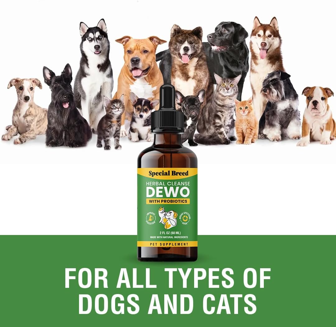 Cats and Dogs Natural Broad Spectrum, with Probiotics, Homeopathic Support and Breeds, Made in The USA, 2oz