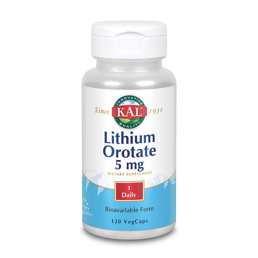 KAL Lithium Orotate 5mg-120 Veg Caps